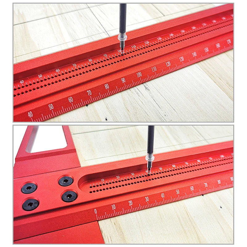 Precision Marking T-Ruler Aluminum Alloy Woodworking