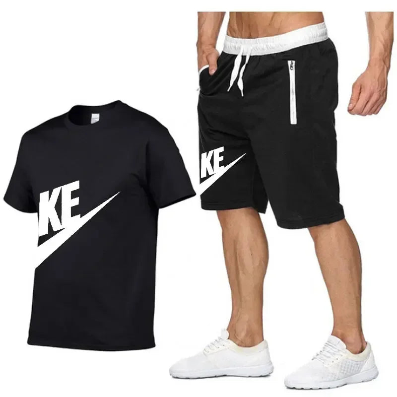 2025 Summer men's printed round neck