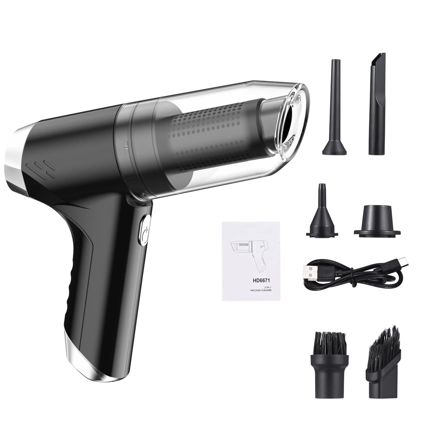 120W Handheld Vacuum Cordless 6500Pa Strong Suction
