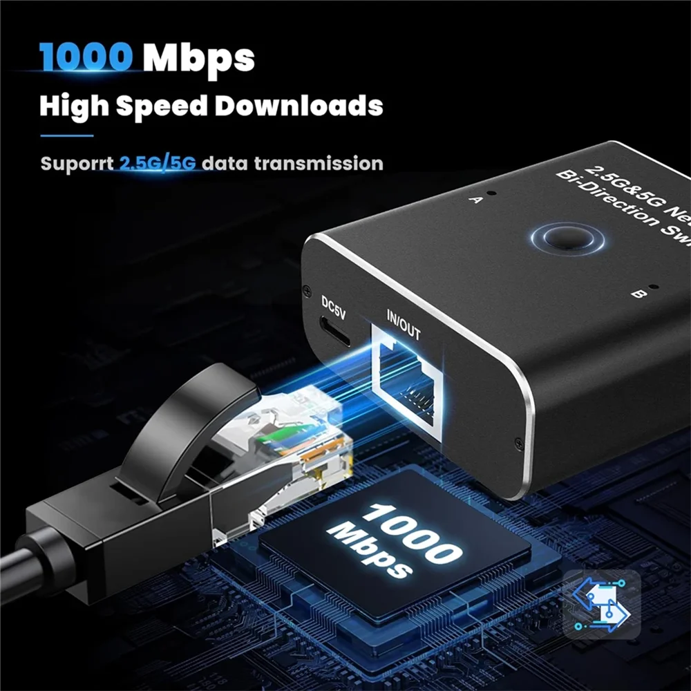 1000Mbps Network Bi-Direction Switch