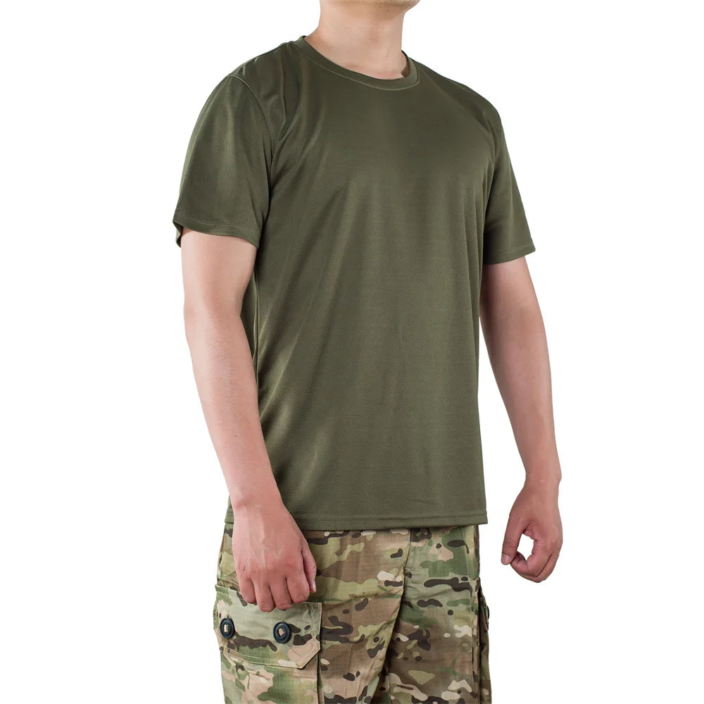 MEGE Men Tactical T Shirt Men's Quick Dry Workout Short Sleeve