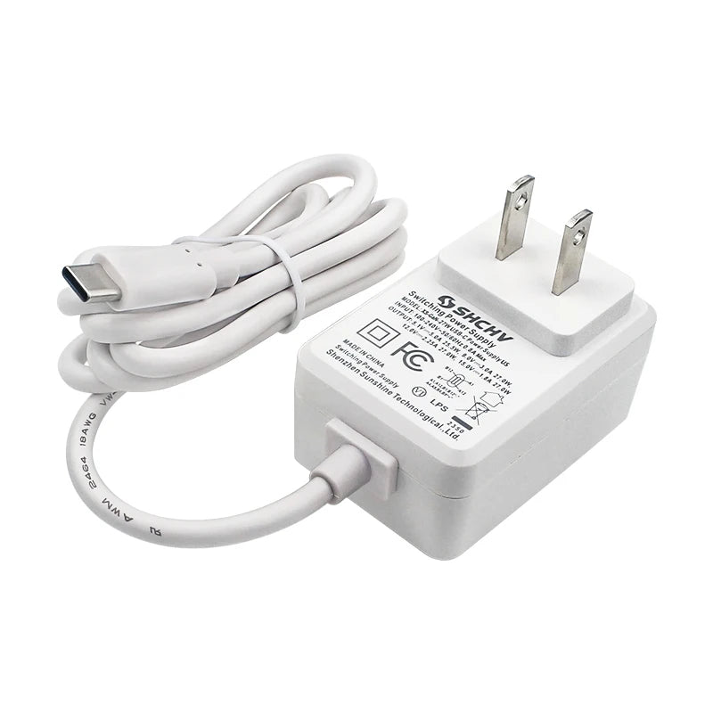 Raspberry Pi 5 5.1V 5A Power Supply PD 27W USB Type C