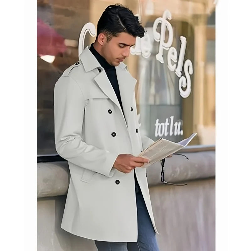 New Spring Jackets Men Trench Man's Coat Mid-length
