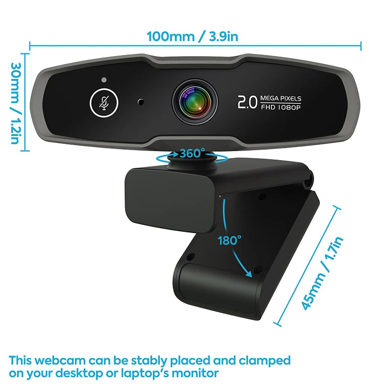 4K Webcam 1080P 2K Full HD Web Camera With Microphone