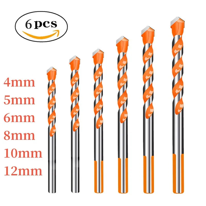 6PCS Multifunctional Triangle Drill Bit Diamond Drill