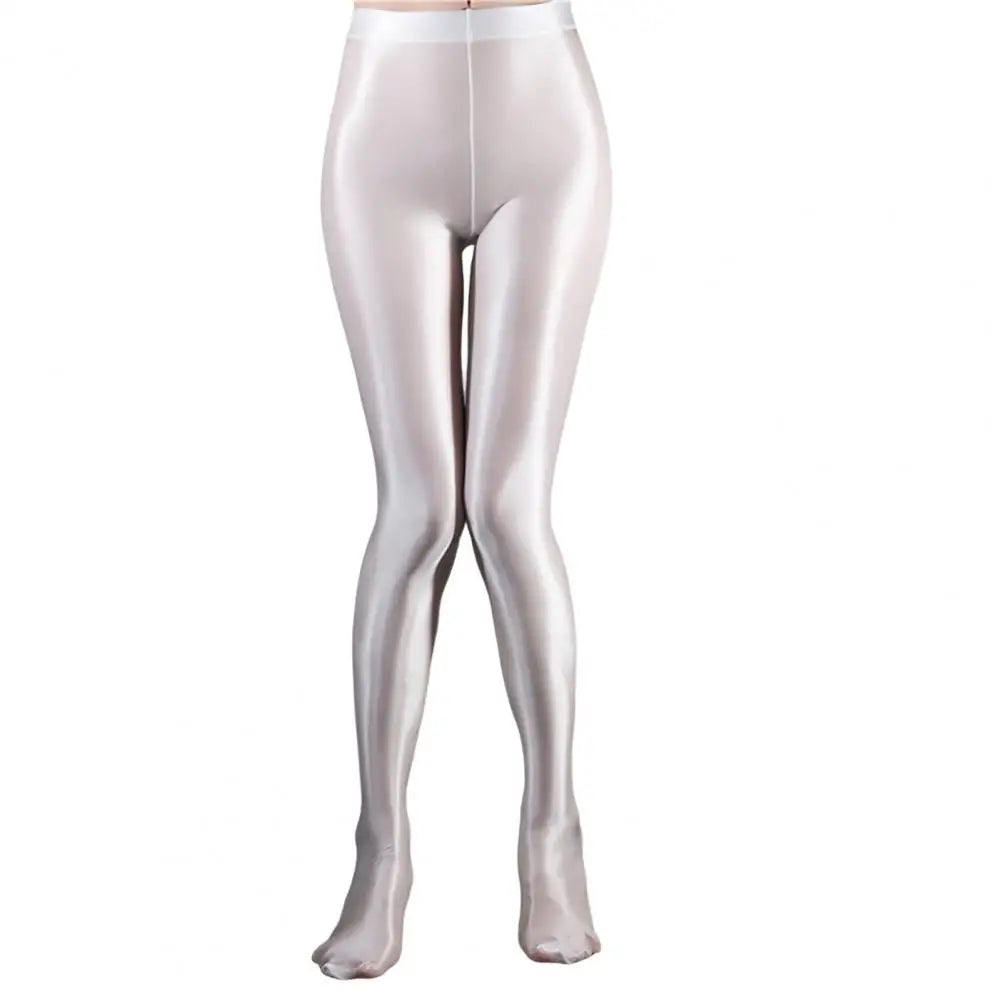 Stage Performance Leggings Glossy Shiny High Waist