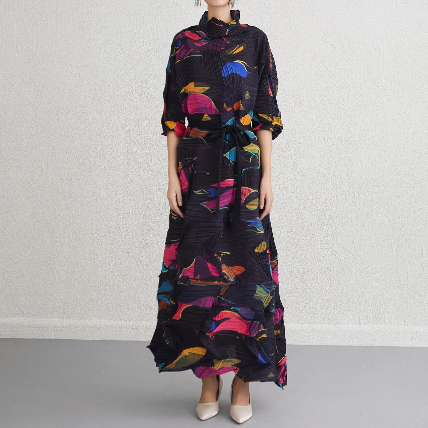 Miyake Fold 2025 Spring New Dress