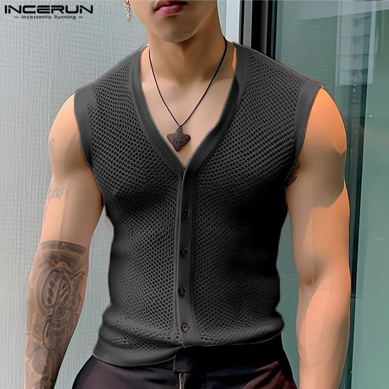 Fashion Leisure Style Tops INCERUN Men Personality