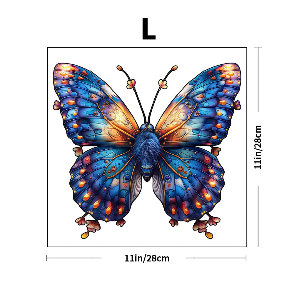 Butterfly Picture Animal Wooden Puzzle Delicate A3 A4 A5 3D shaped