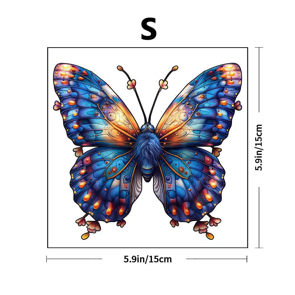 Butterfly Picture Animal Wooden Puzzle Delicate A3 A4 A5 3D shaped