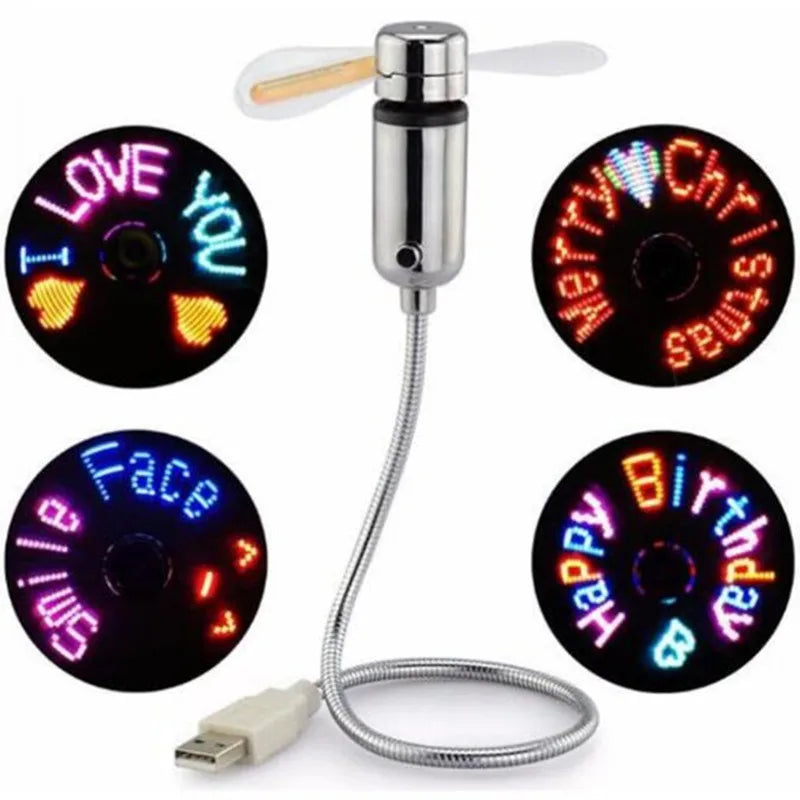 DIY USB LED Light Flash Self Program Fan Edit&Display