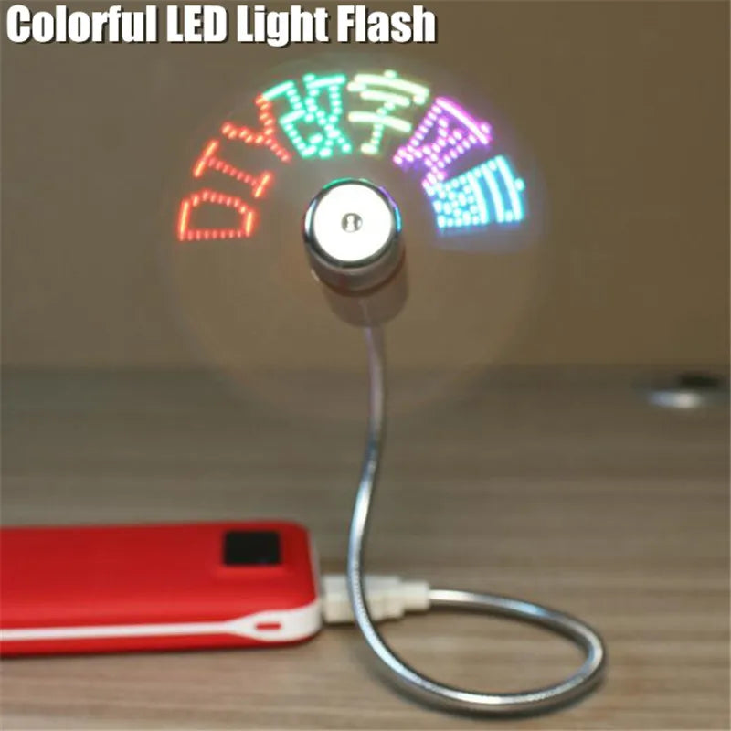 DIY USB LED Light Flash Self Program Fan Edit&Display