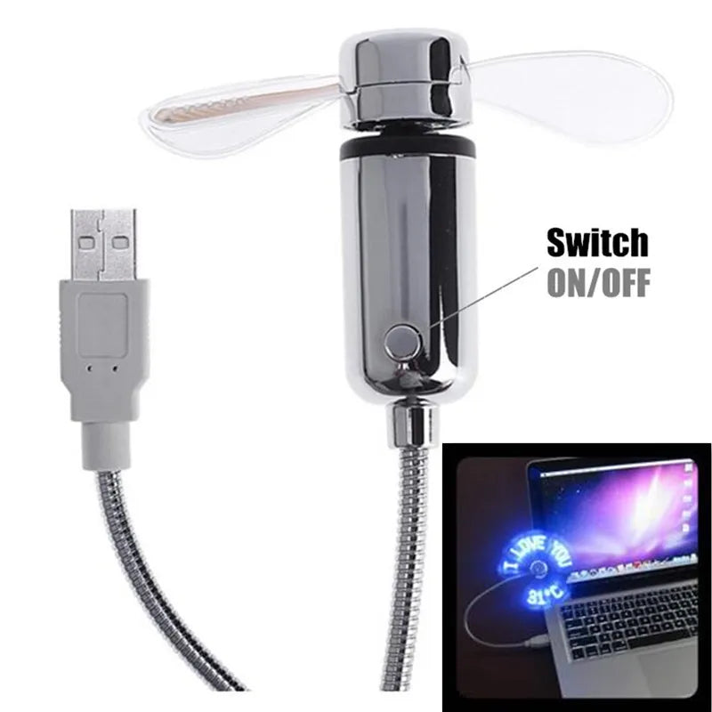 DIY USB LED Light Flash Self Program Fan Edit&Display