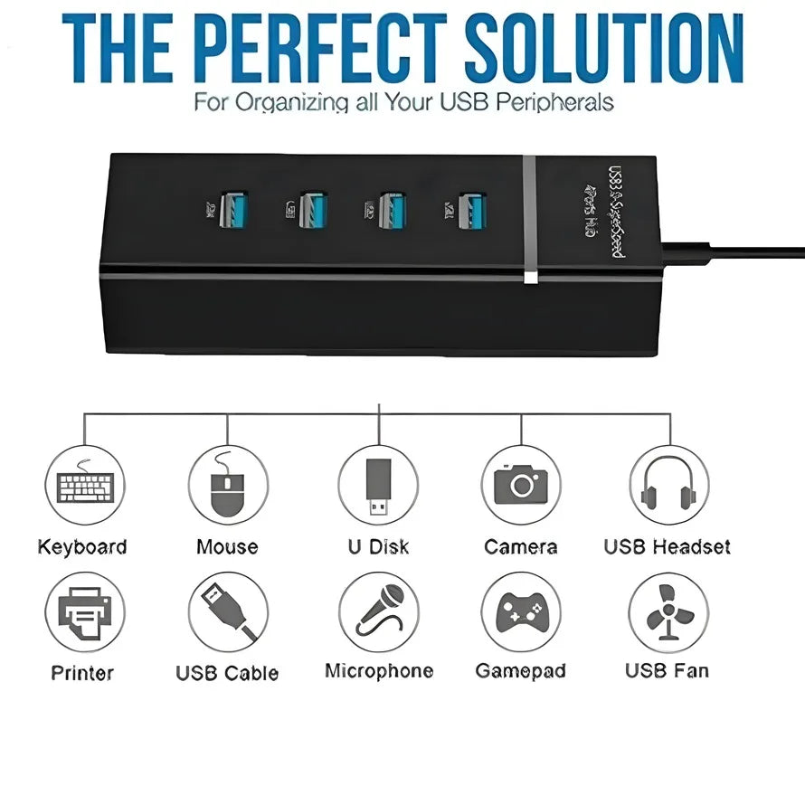 USB 3.0 Hub 4 Ports USB Hub High Speed
