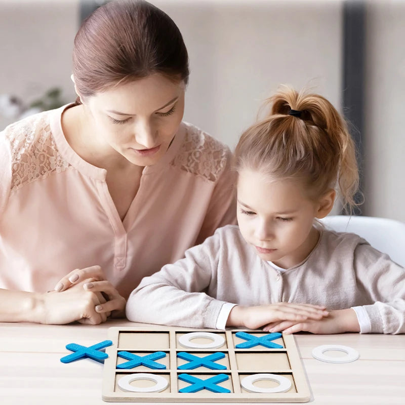 Montessori Chess Play Wooden Jigsaw Toy Game