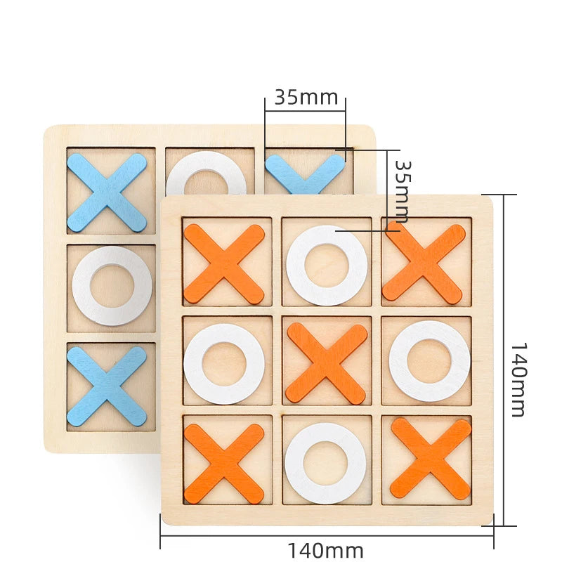 Montessori Chess Play Wooden Jigsaw Toy Game