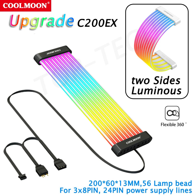 COOLMOON AOSOR ARGB  LED Light Strip for 24PIN Motherboard