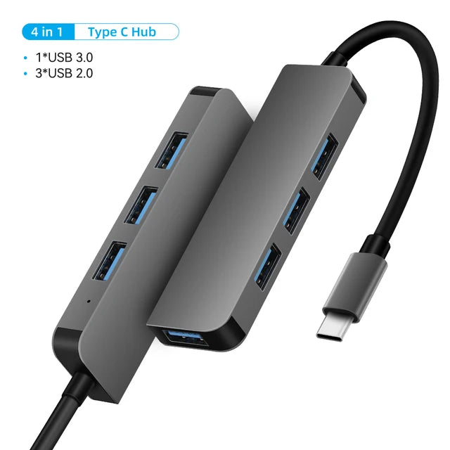 11 in 1 USB C HUB Type C to 4K HDMI-compatible USB 3.0 A