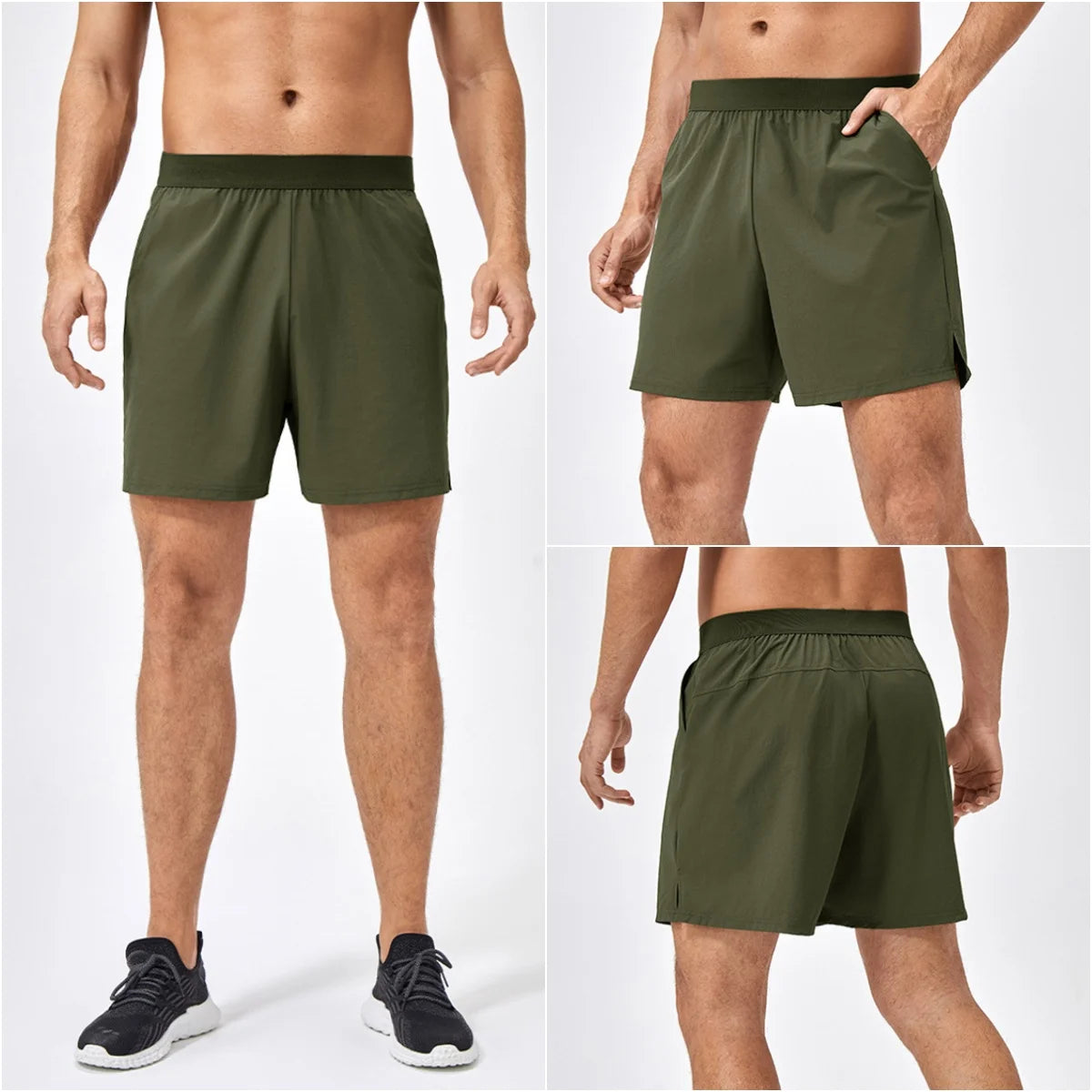 Men Gym Shorts Quick Dry Nylon Jogger