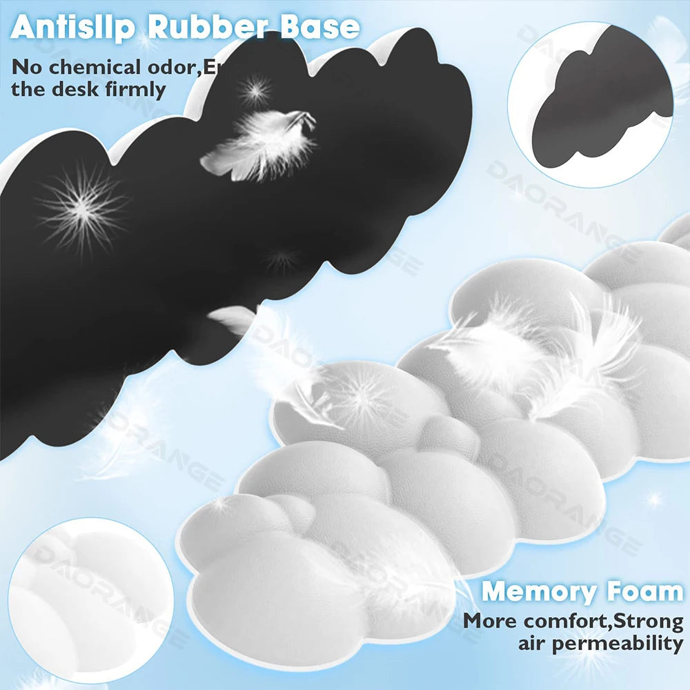 Soft Keyboard Wrist Rest Cloud Non-Slip Rubber