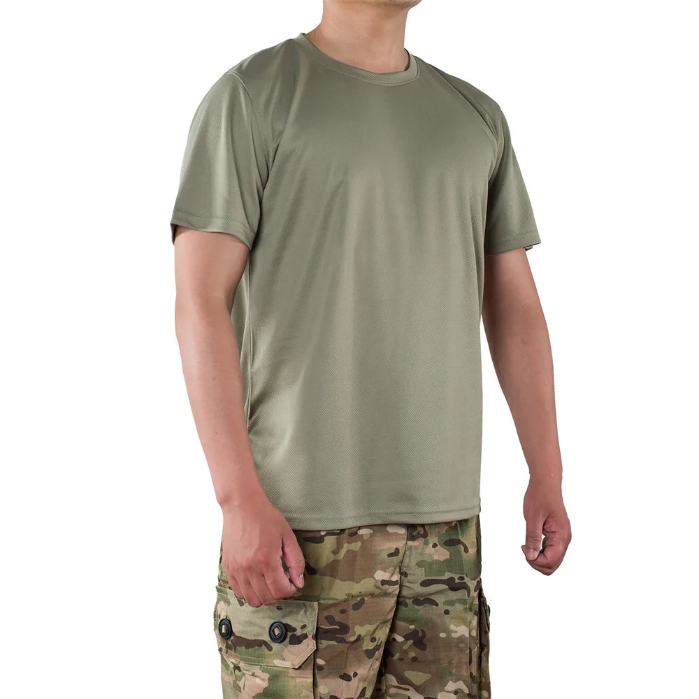 MEGE Men Tactical T Shirt Men's Quick Dry Workout Short Sleeve