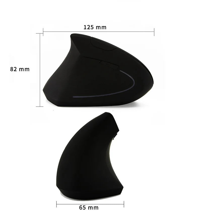 Vertical Ergonomic Portable Wired USB Wireless Mouse