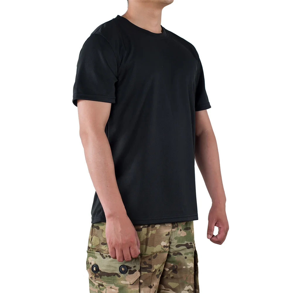 MEGE Men Tactical T Shirt Men's Quick Dry Workout Short Sleeve
