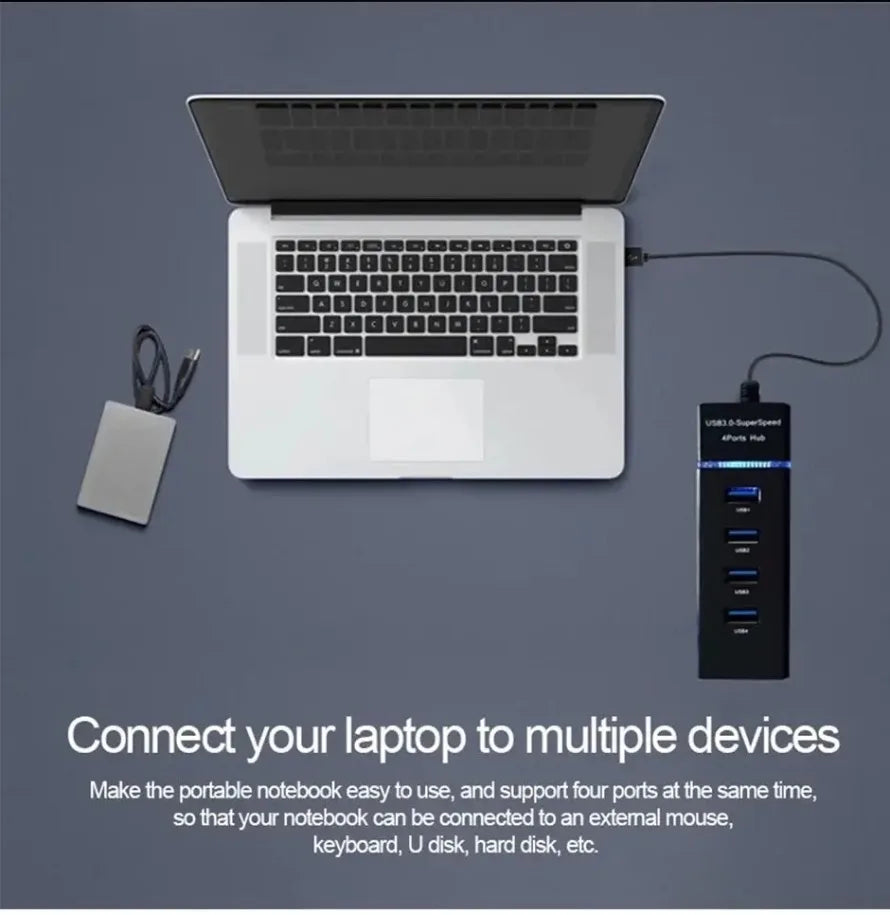 USB 3.0 Hub 4 Ports USB Hub High Speed