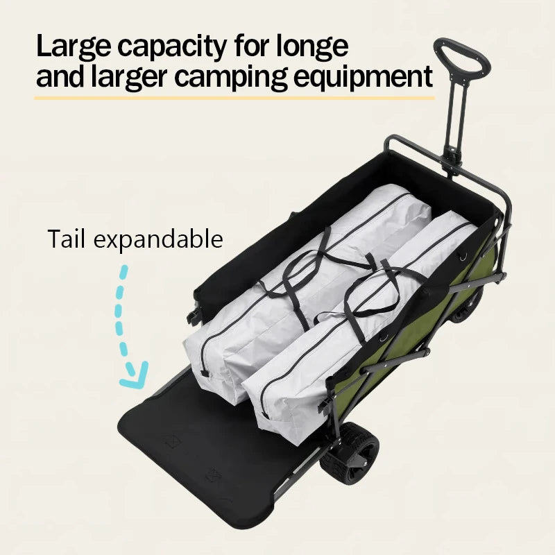 Trolley Folding Cart With Wheels Foldable Camping Carts