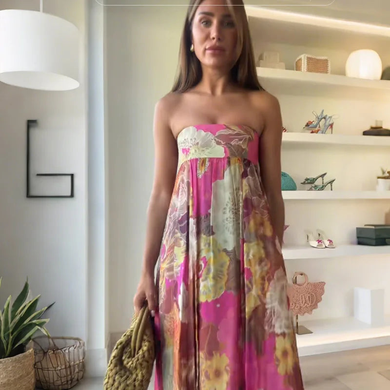 2025 Summer Strapless Dress