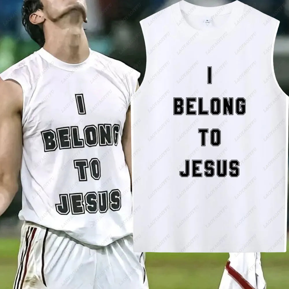 I Belong To Jesus Men Vest Cotton T-Shirt Summer