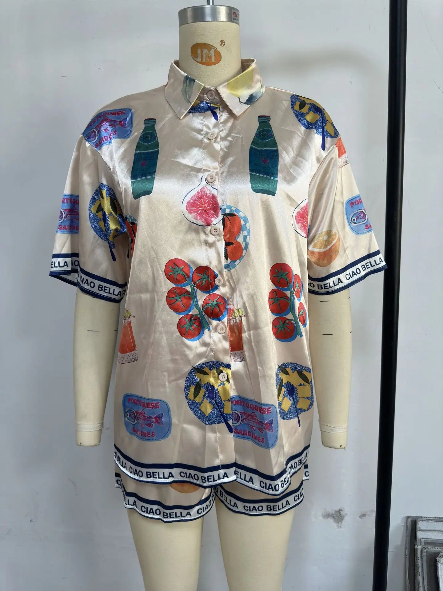 2025 Fashion Satin Print Loose