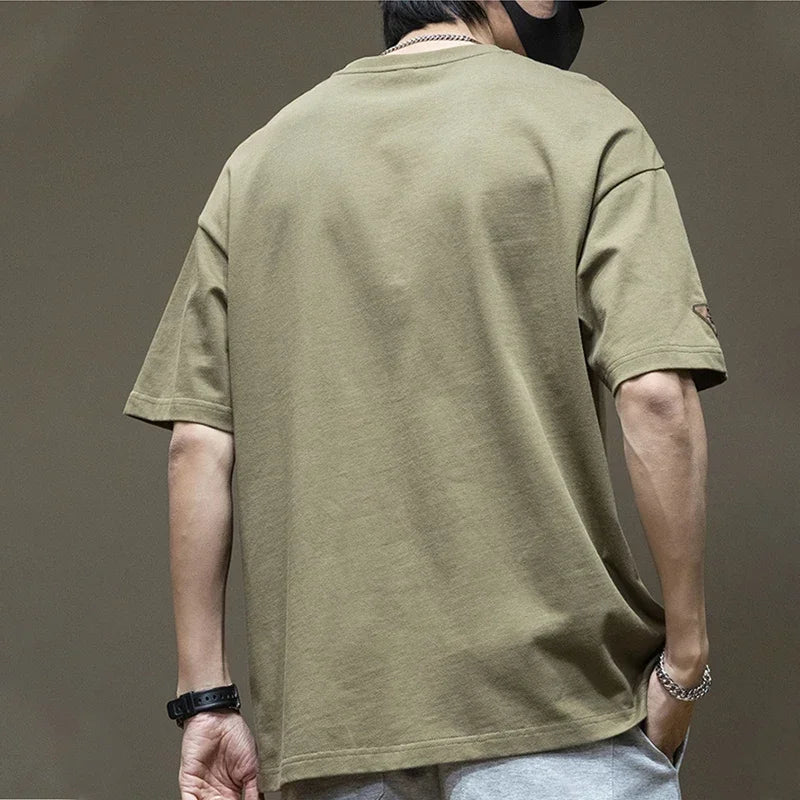Summer Men's Short Sleeve Letter Printed T-shirt