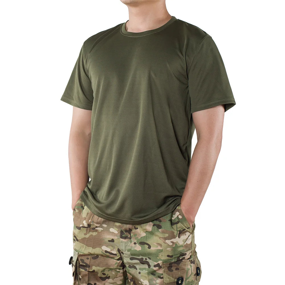 MEGE Men Tactical T Shirt Men's Quick Dry Workout Short Sleeve
