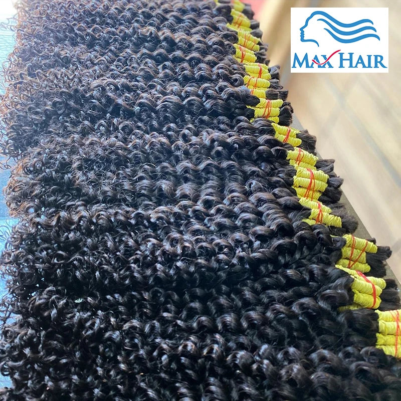 No Weft Human Hair Bundles  Kinky Curly