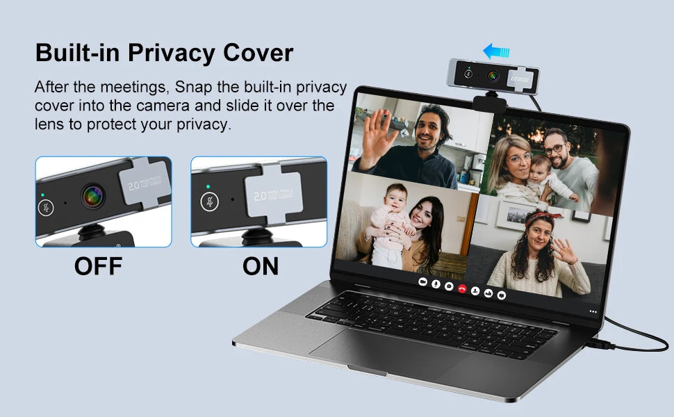 4K Webcam 1080P 2K Full HD Web Camera With Microphone