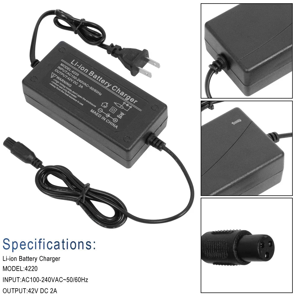 Battery Charger for Ebike Hoverboard 42v 2A