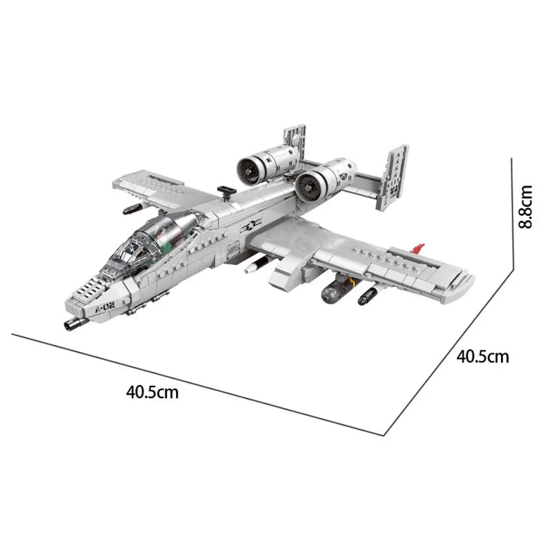Warthog Plane Fighter Jet Building Blocks Set Air Force Airplane