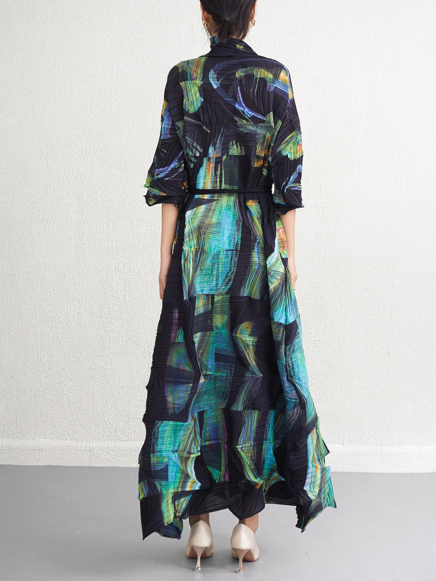 Miyake Fold 2025 Spring New Dress