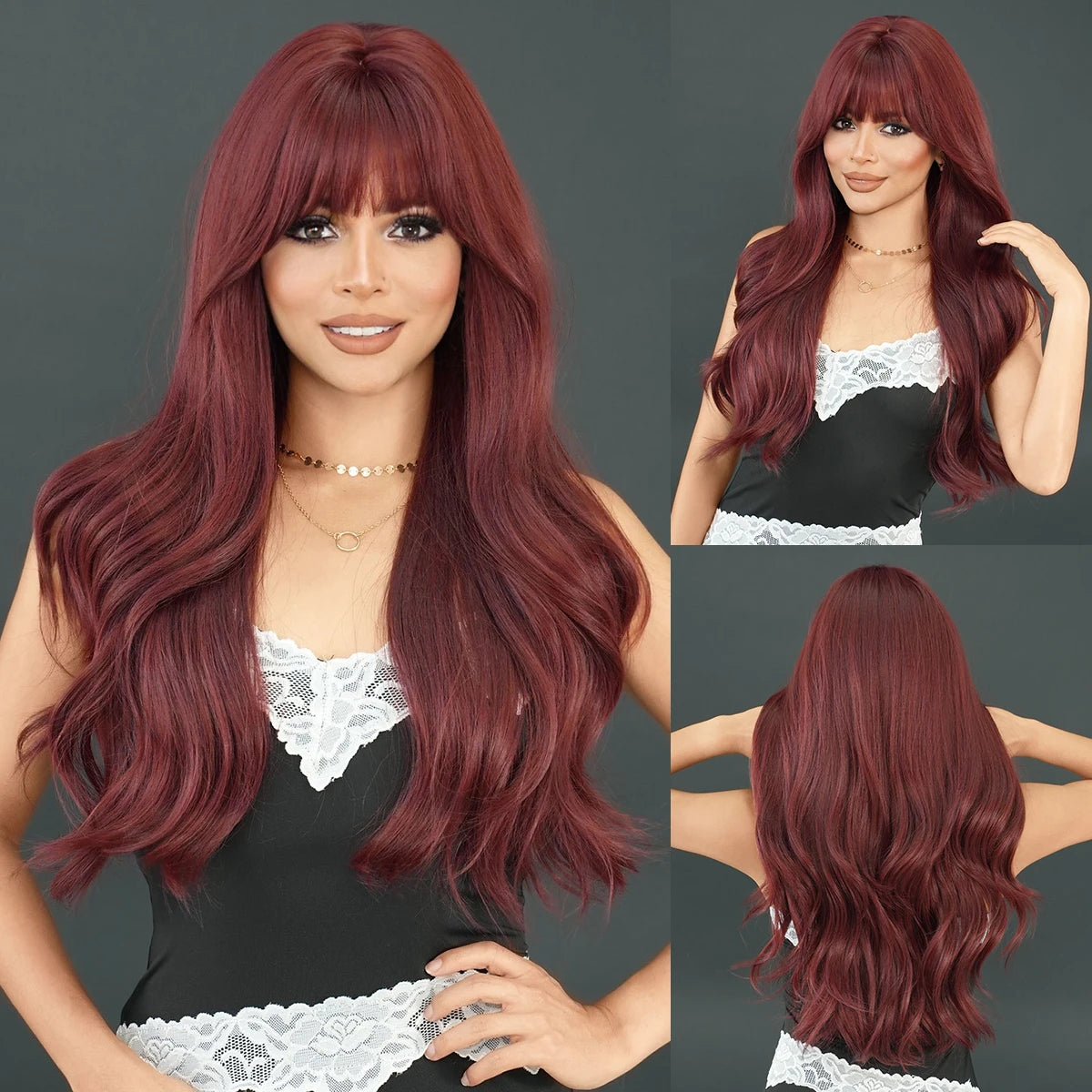 NAMM Long curly Hair Wig Brown