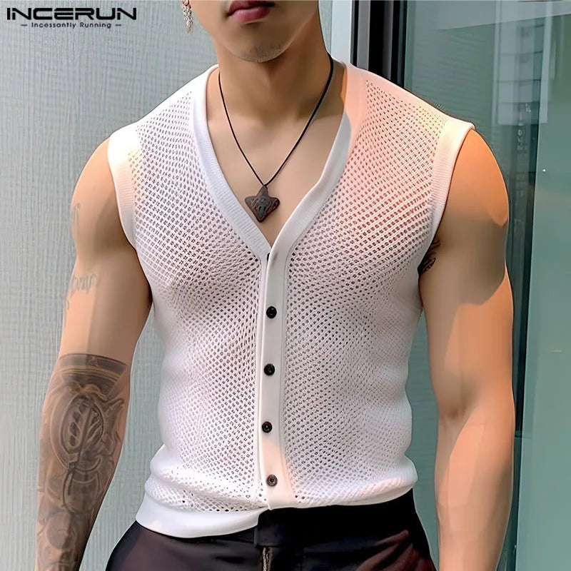 Fashion Leisure Style Tops INCERUN Men Personality