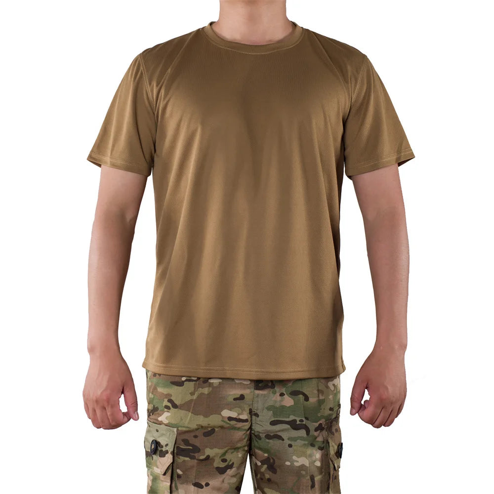 MEGE Men Tactical T Shirt Men's Quick Dry Workout Short Sleeve