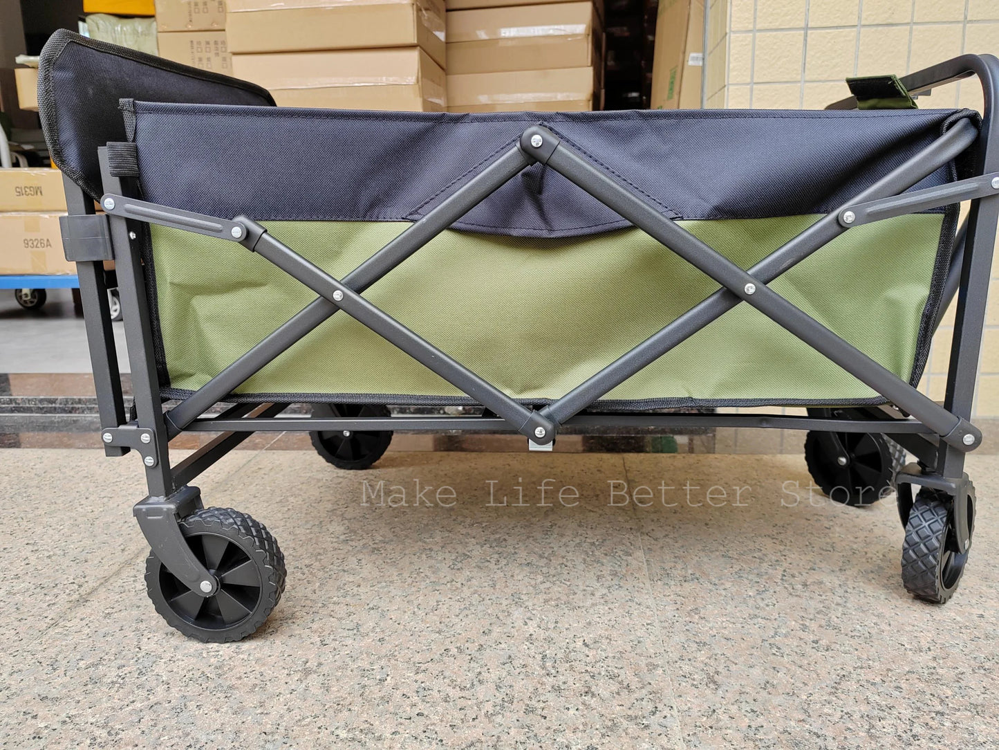Trolley Folding Cart With Wheels Foldable Camping Carts