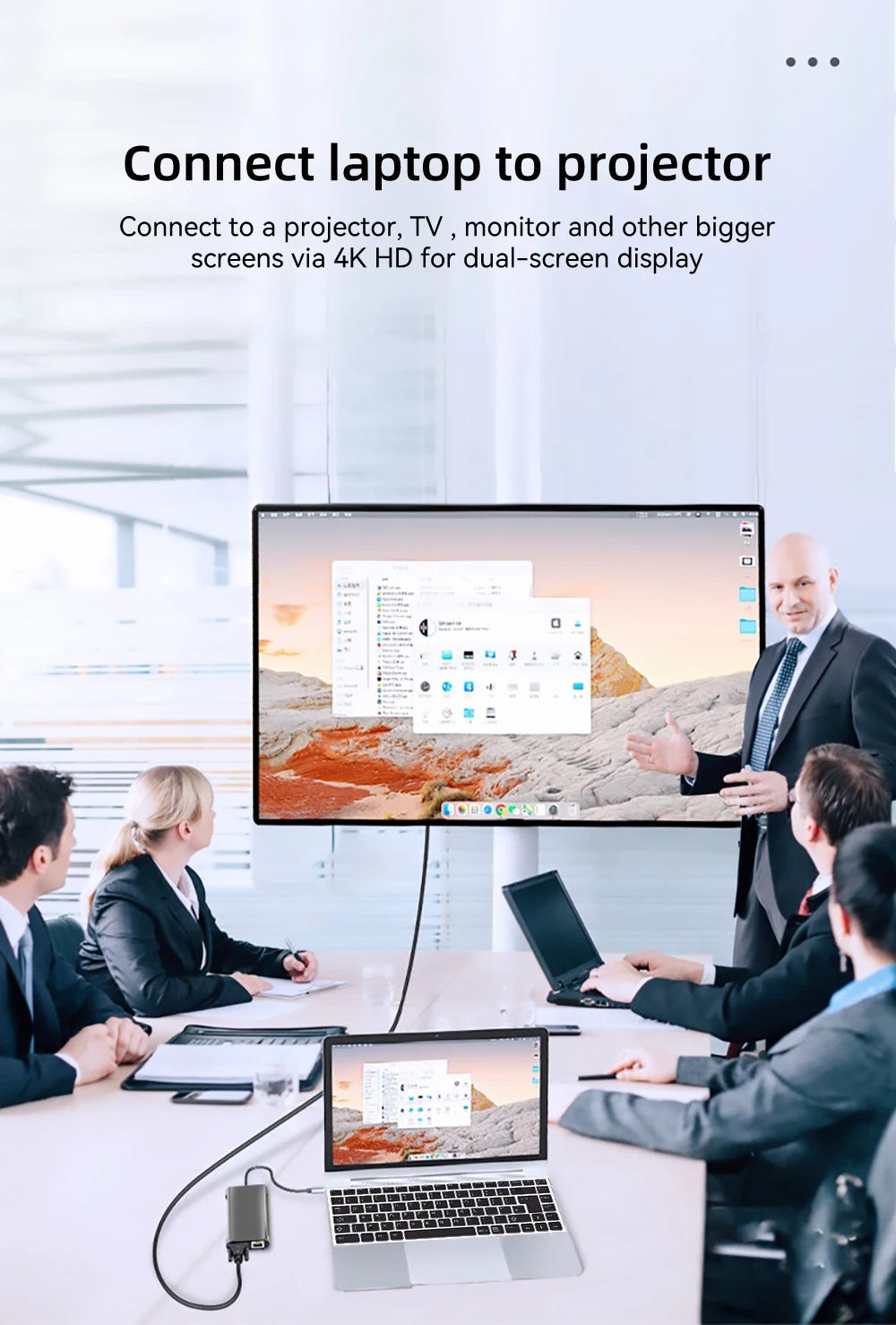 11 in 1 USB C HUB Type C to 4K HDMI-compatible USB 3.0 A