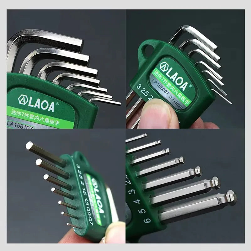 LAOA Mini 7-piece allen wrench hexagonal hexagonal screwdriver
