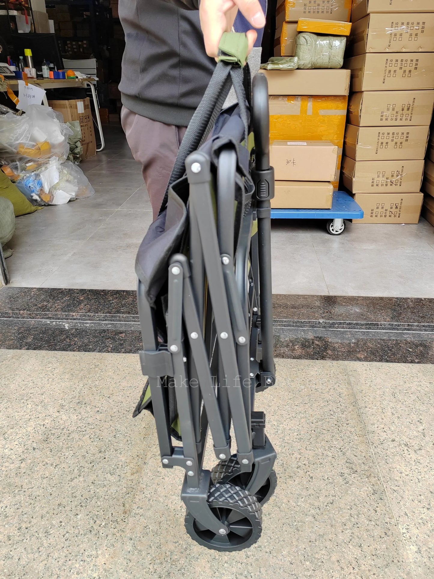 Trolley Folding Cart With Wheels Foldable Camping Carts