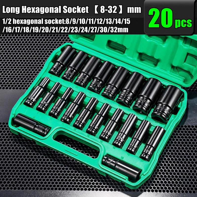 1/2 Sleeve Combination Drive Extended Socket Hexagonal