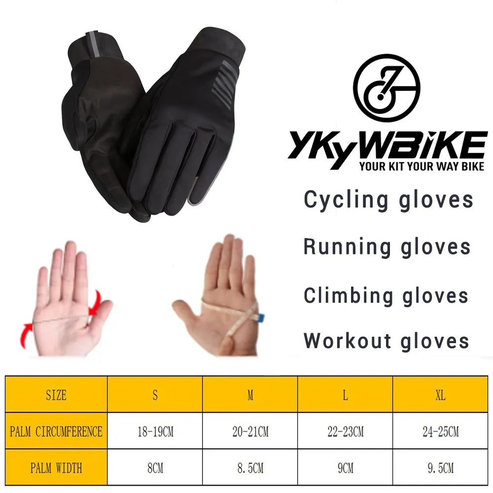 Cycling Gloves Winter Full Finger Waterproof
