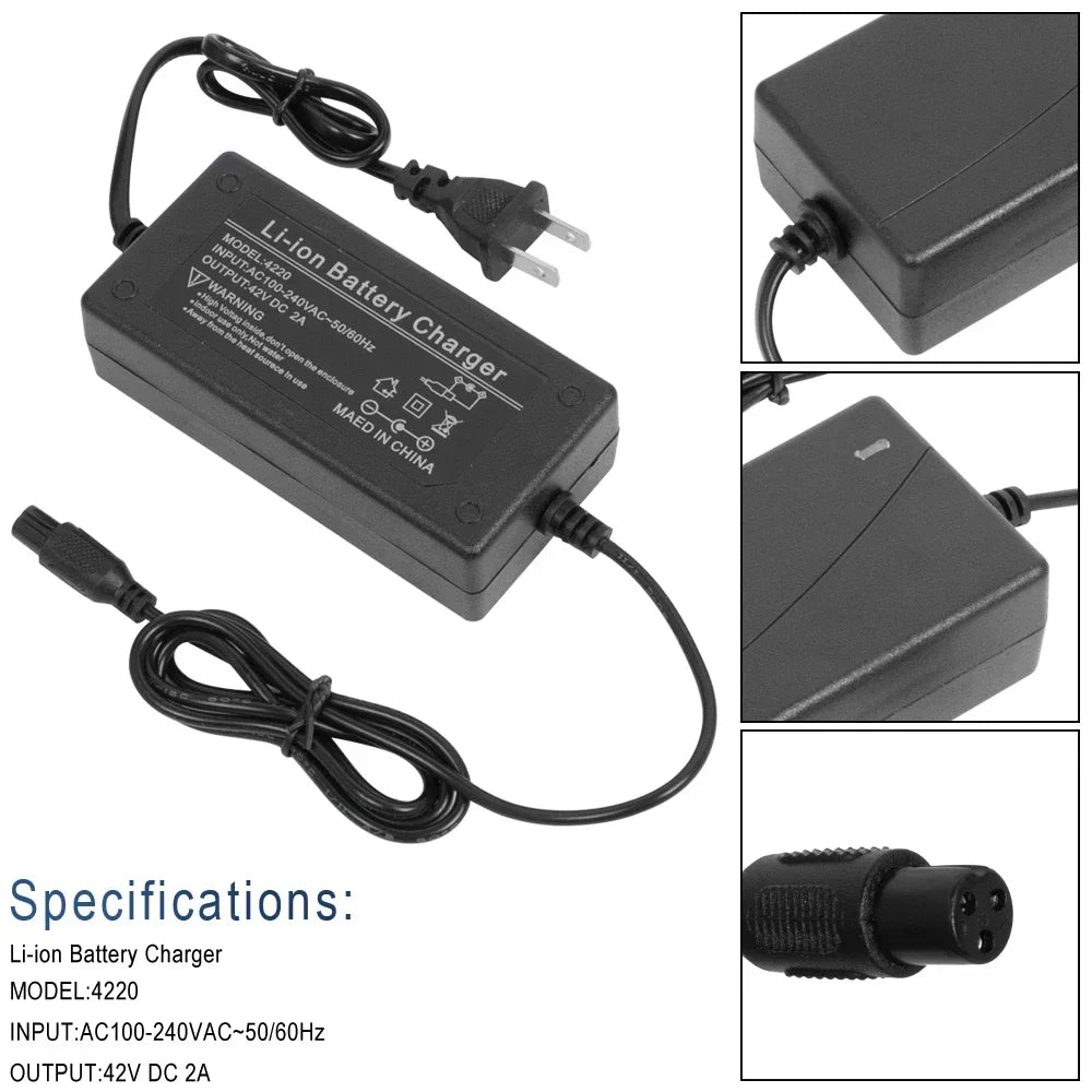 Battery Charger for Ebike Hoverboard 42v 2A