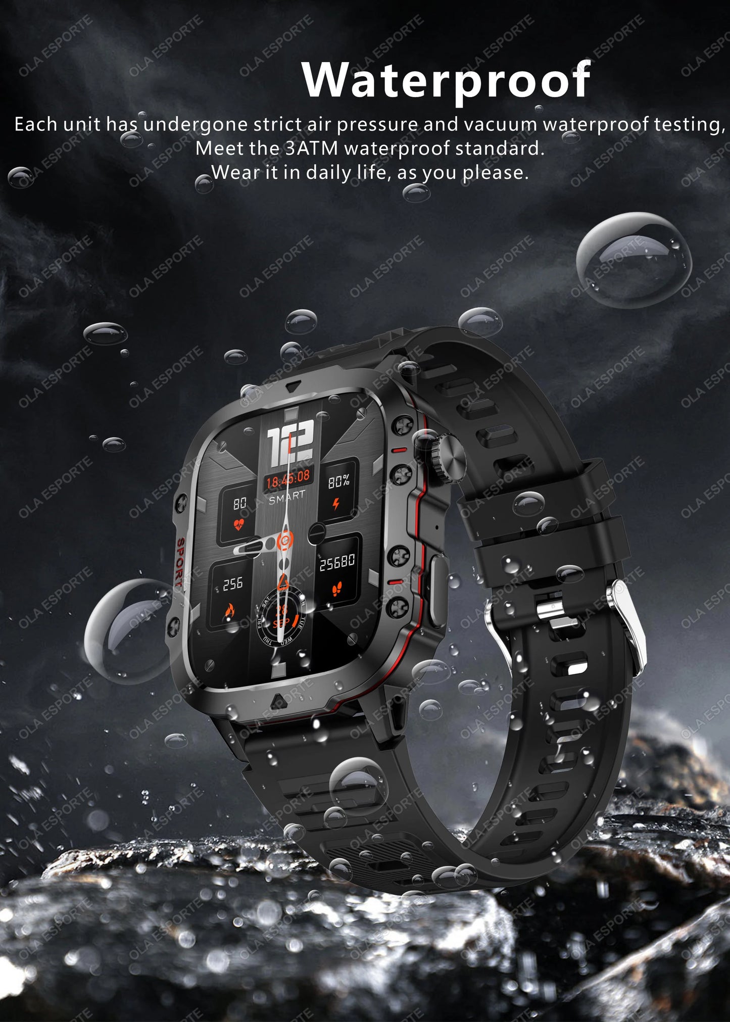 2025 New For Xiaomi Military Smart Watch Men IP68